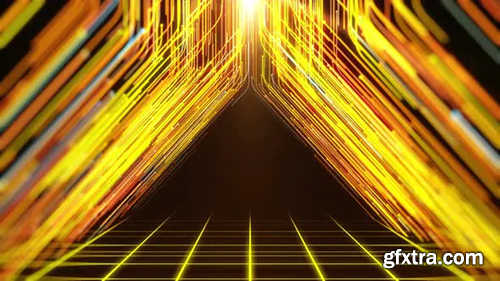 Videohive Line Cyber Gold Background 30124693