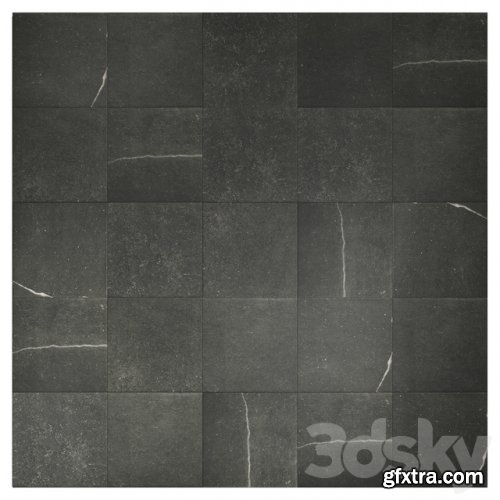 Black ceramic marble with multitexture fap Corona and Vray