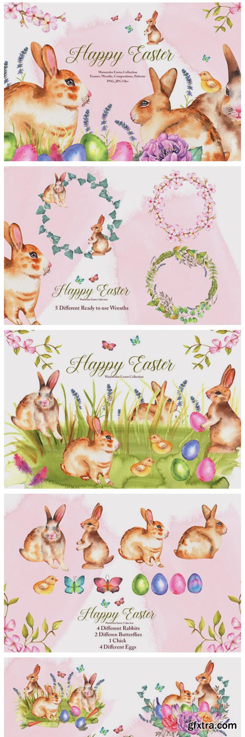 Watercolor Easter Set 7936793