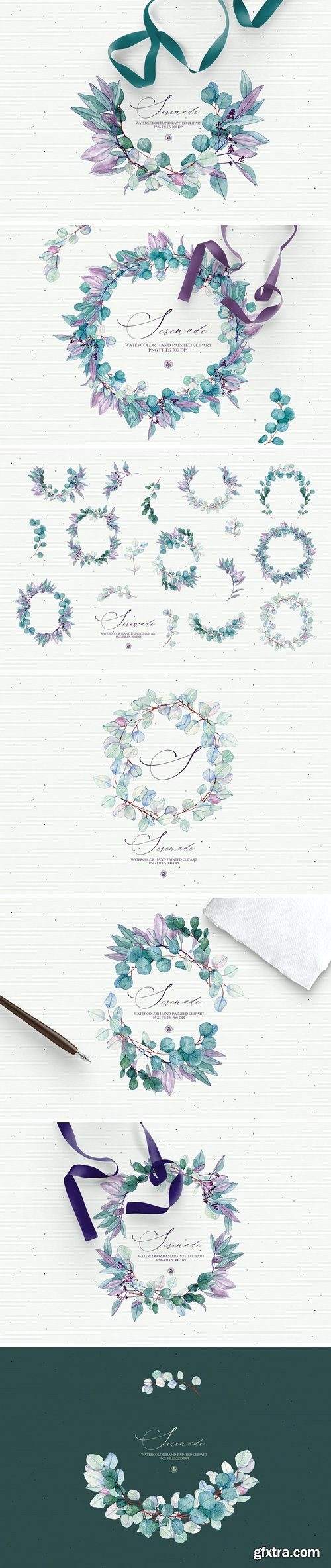 Serenade - watercolor floral clipart
