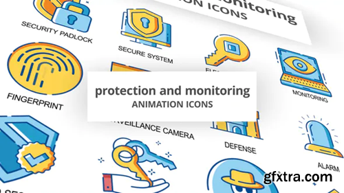 Videohive Protection & Monitoring - Animation Icons 30260985