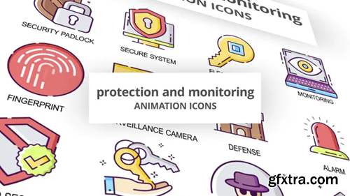 Videohive Protection & Monitoring - Animation Icons 30041679