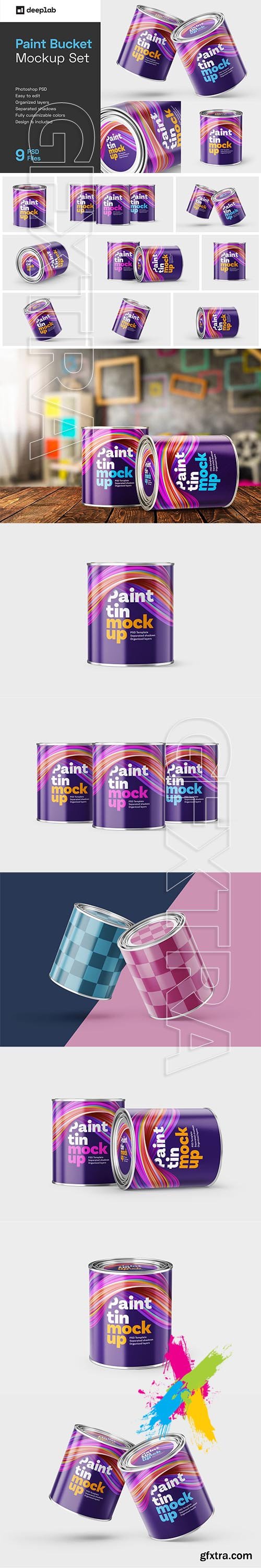 CreativeMarket - Paint Bucket Mockup Set 5806811