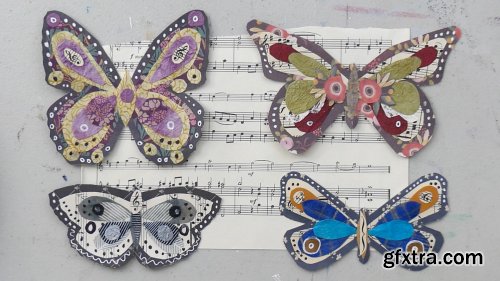 Paper Butterflies for Mixed Media, Crafts, & Collage