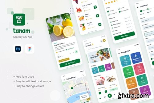 Tanam - Grocery iOS App Design Template