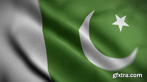 Videohive Pakistan Flag Textured Waving Close Up Background HD 30306027