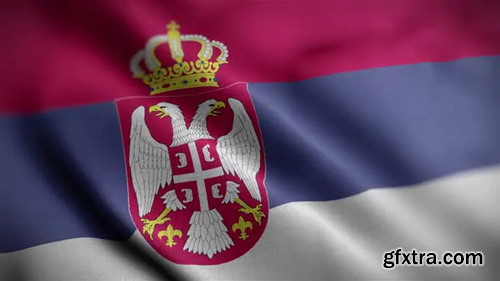 Videohive Serbia Flag Textured Waving Close Up Background HD 30306047