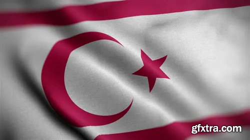 Videohive Turkish Republic Of Northern Cyprus Flag Textured Waving Close Up Background HD 30306144