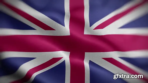Videohive United Kingdom Flag Textured Waving Front Background HD 30306151