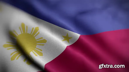 Videohive Philippines Flag Textured Waving Close Up Background HD 30306098