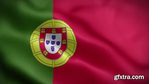 Videohive Portugal Flag Textured Waving Front Background HD 30306108