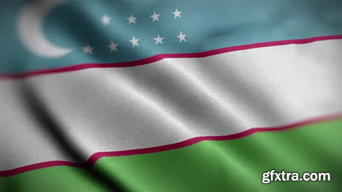 Videohive Uzbekistan Flag Textured Waving Close Up Background HD 30306124