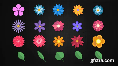 Videohive 20 Floral Elements 23898514
