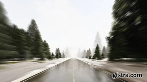 Videohive Fast Speed Driving on Dangerous Weather 30326226
