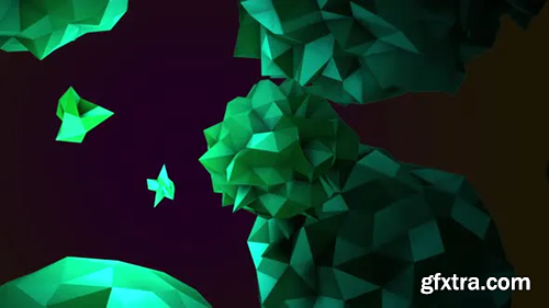 Videohive Animation abstract green liquid orb in cosmos, black background 30348654