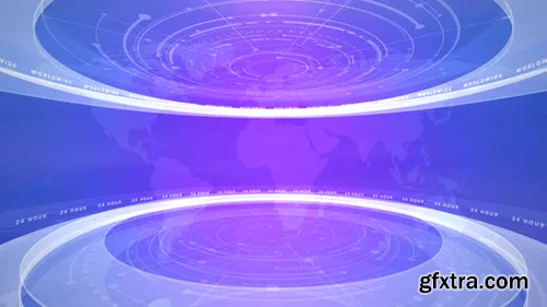Videohive Intro news graphic animation in studio with circular shapes, abstract background 30348668