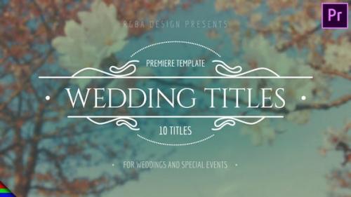 Videohive - Elegant Wedding Titles - Premiere Pro | Mogrt - 24537779