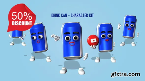 Videohive Drink Can - Character Kit 27082461