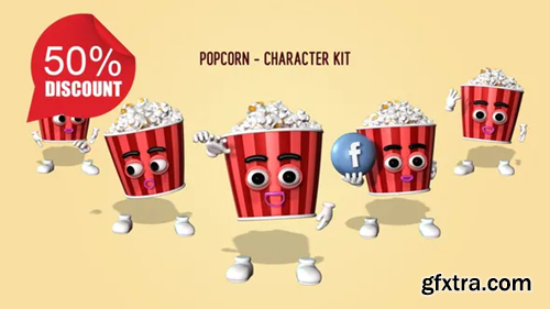 Videohive Popcorn - Character Kit 27083189