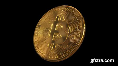 Videohive Bitcoin Perspective Rotating Coin 22217450