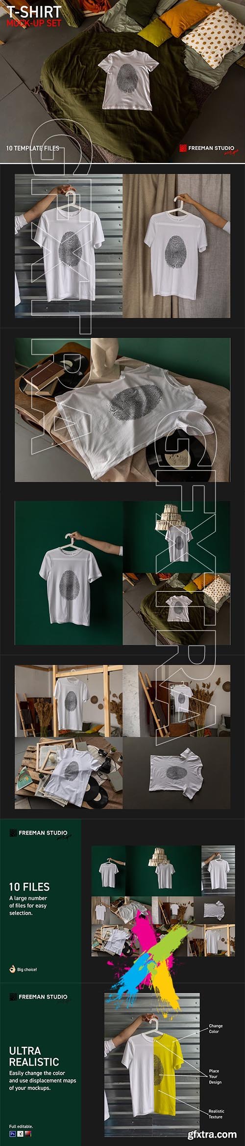 CreativeMarket - T-Shirt Mock-Up Set 5800842