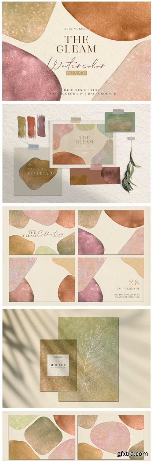 The Gleam Watercolor Shapes 8428665