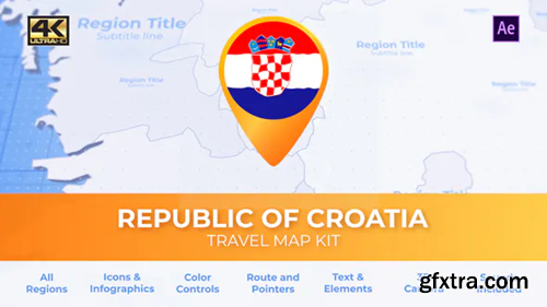Videohive Croatia Map - Republic of Croatia Travel Map 30442152