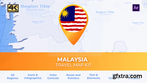 Videohive Malaysia Map - Malaysia Travel Map 30442344