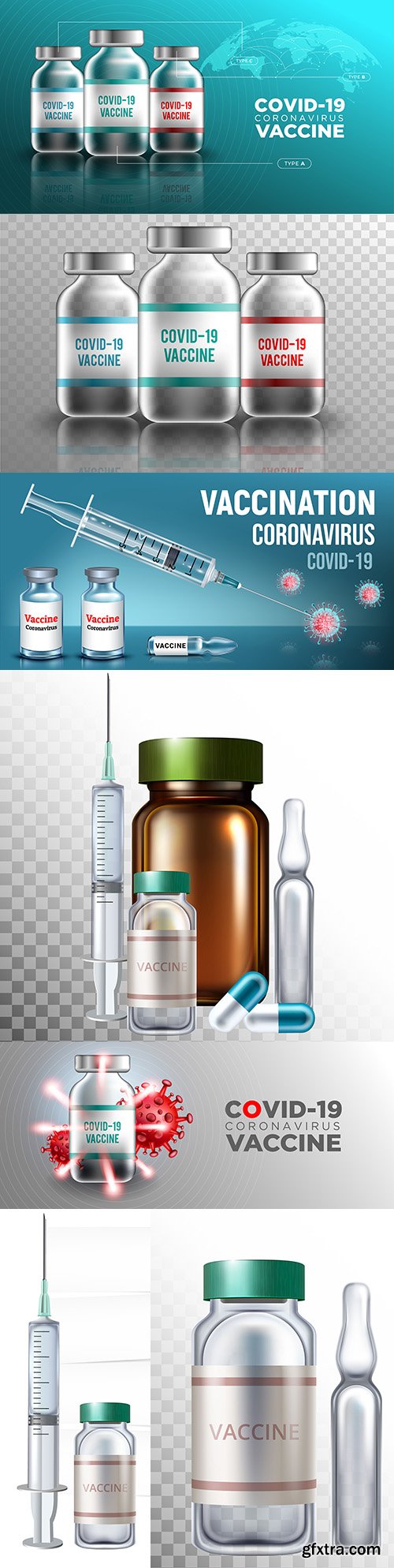 Vaccination against coronavirus covid-19 design banner