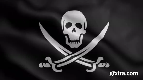 Videohive Pirate Flag Loop Background 4K 30443325