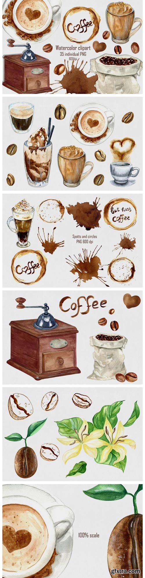 Watercolor Coffee Clipart, Coffee Png 8518442