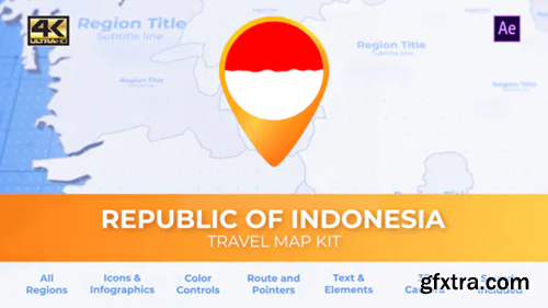 Videohive Indonesia Map - Republic of Indonesia Travel Map 30486251