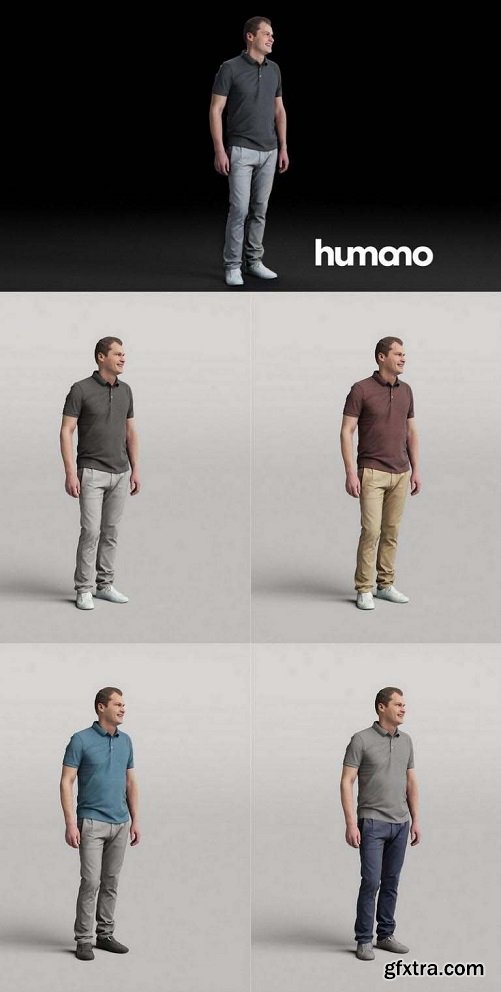 Cgtrader - Humano Man standing and looking 0519 3D model