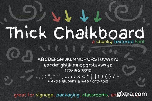 Thick Chalkboard Font (Handwriting