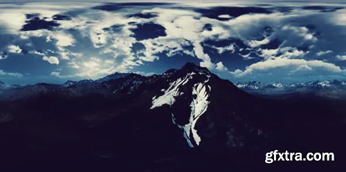 Videohive VR360 Green Hills and Snowy Peaks 30205328