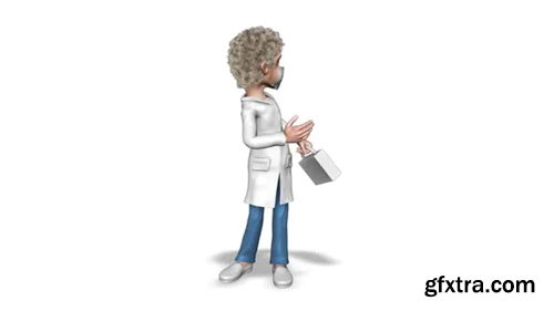 Videohive Cartoon 3D Doctor Show Ads 3D Looped on White 30399995