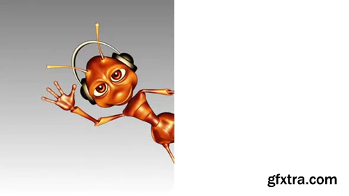 Videohive Cartoon 3D Ant Show Looped on White Background 30482292