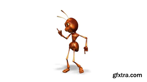 Videohive Cartoon 3D Ant Dance Looped on White Background 30482300