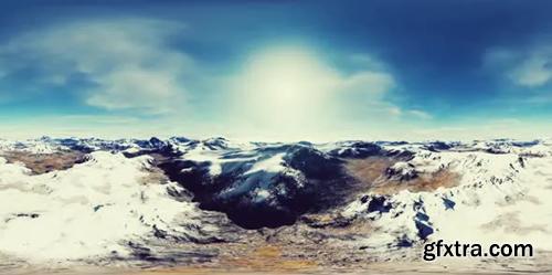 Videohive VR360 View on Snowy Tops and Valley in Summer Himalaya Mountains 30492368