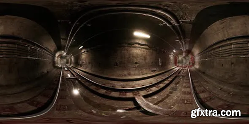 Videohive VR 360 Old Subway Metro Tunnel 30492410