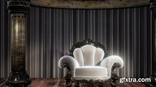 Videohive Luxurious Theater Curtain Stage with Chair 30492537