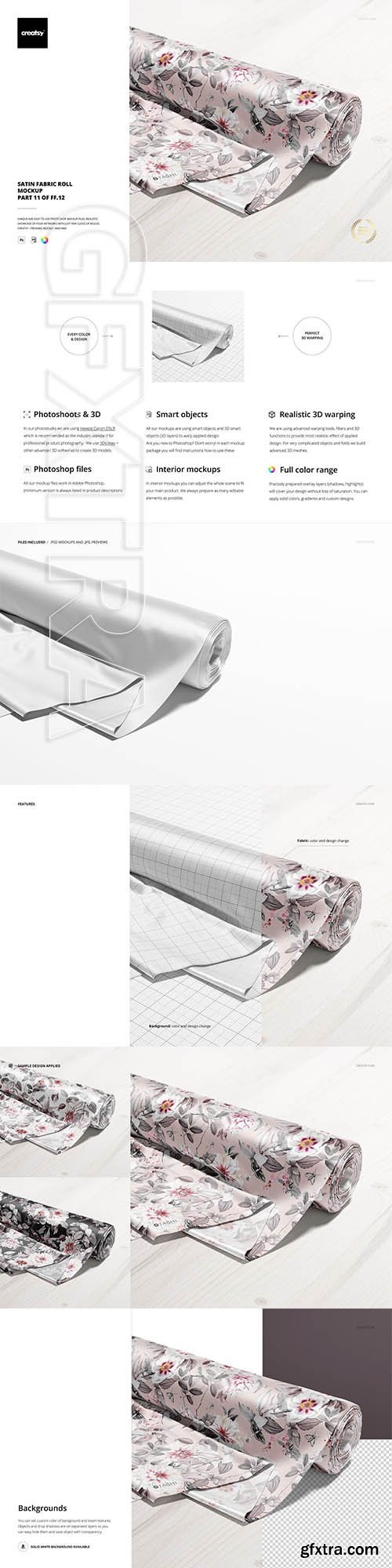 CreativeMarket - Satin Fabric Roll Mockup (11FFv.12) 5738594
