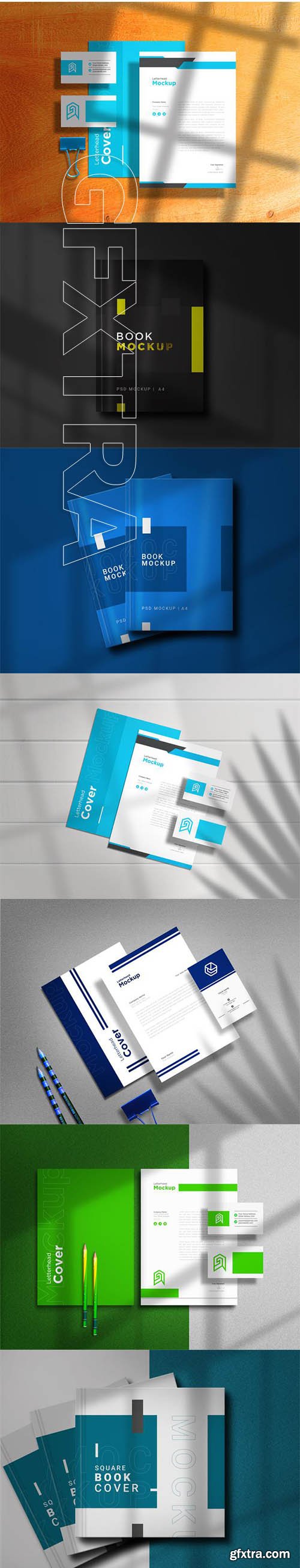 Letterhead with business card mockup
