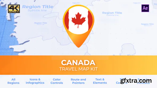 Videohive Canada Map - Canadian Travel Map 30570719