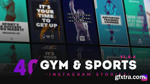 Videohive 40 GYM & Sports Instagram Story 30494144