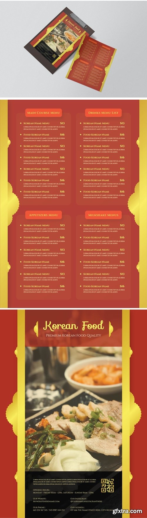 Korean Restaurant Menu