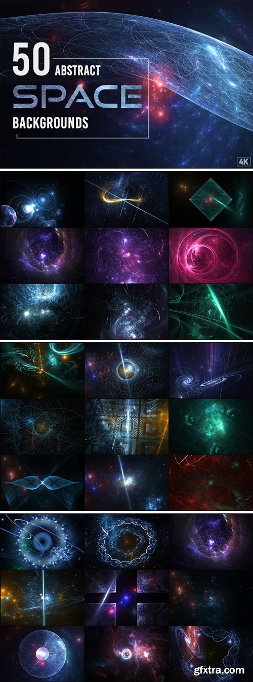 50 Abstract Space Backgrounds - Vol. 1