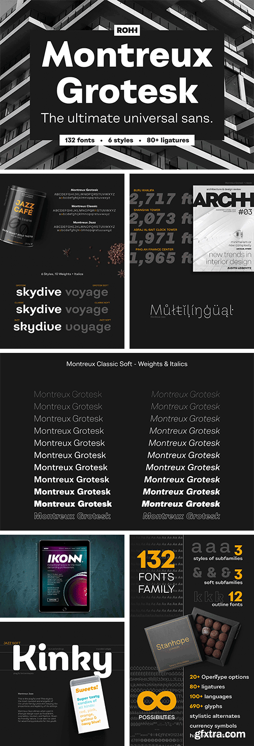 Montreux Grotesk Superfamily