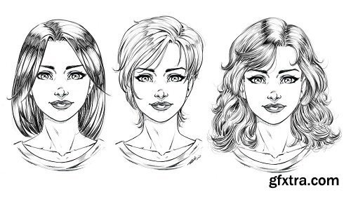 How to Draw Comic Style Hair - 3 Ways - Step by Step