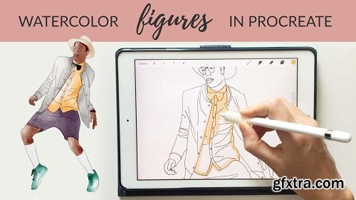 How to Create Watercolor Figures on Your iPad in Procreate + FREE Digital Watercolor Brushes